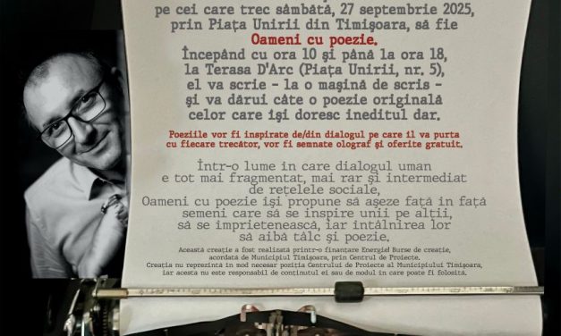Scriitorul Robert Șerban vă invită să fiți Oameni cu poezie!