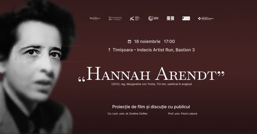 Timișorenii sunt invitați la un eveniment dedicat gânditoarei Hannah Arendt