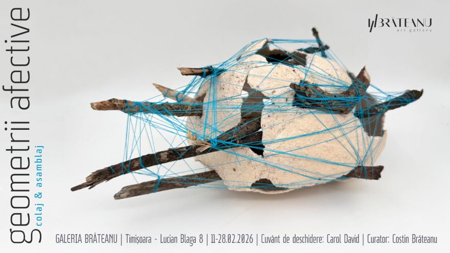 Galeria Brăteanu din Timișoara găzduiește expoziția colectivă de colaj și asamblaj “Geometrii afective”