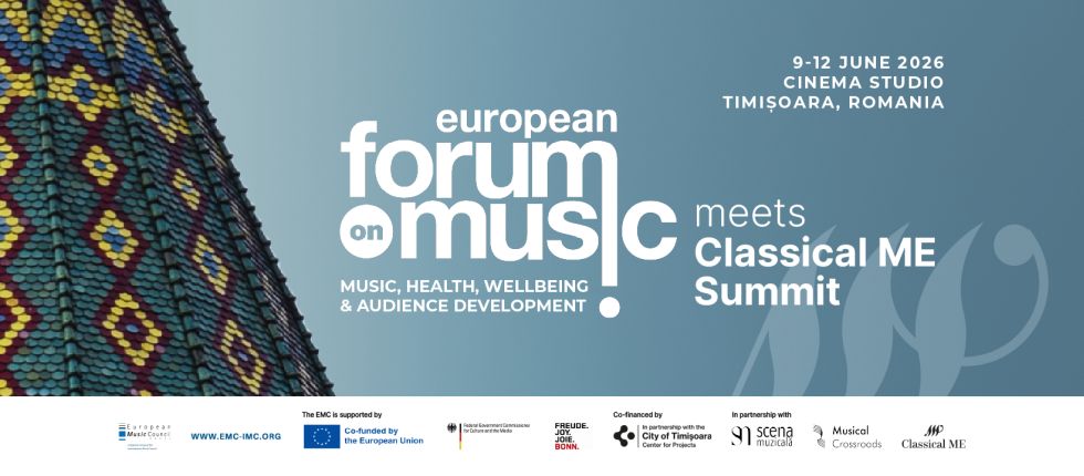Muzica ca instrument de vindecare: Classical ME Summit se alătură European Forum on Music 2026, la Timișoara