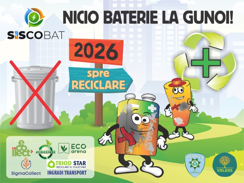 „Nicio baterie la gunoi!” – școlile vor să trimită la reciclare cel puțin 3 tone de DBA și DEEE